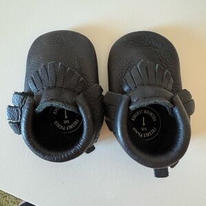 Freshly Picked Black Leather Moccasins